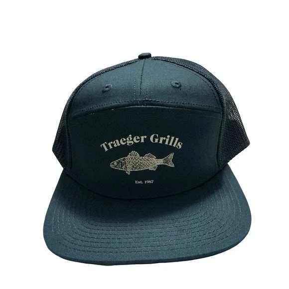 Traeger Pellet Grills Pukka Teal Hat Snapback‎ Cap RARE Fish - Picture 5 of 11